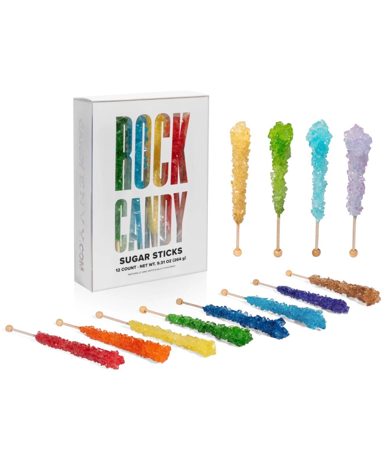 Assorted Rock Candy Sticks - 12ct