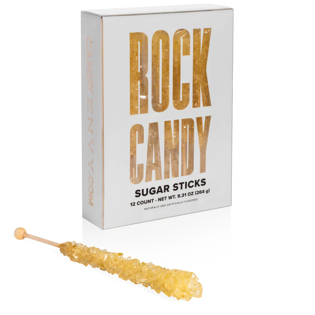 Gold Rock Candy Sticks - 12ct