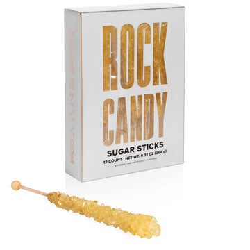 Gold Rock Candy Sticks - 12ct