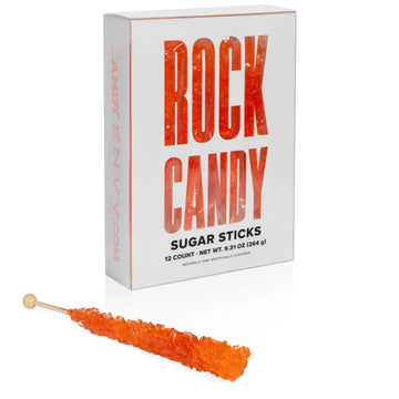 Orange Rock Candy Sticks - 12ct
