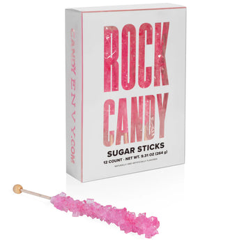 Pink Rock Candy Sticks - 12ct