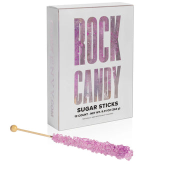 Lavender Rock Candy Sticks - 12ct