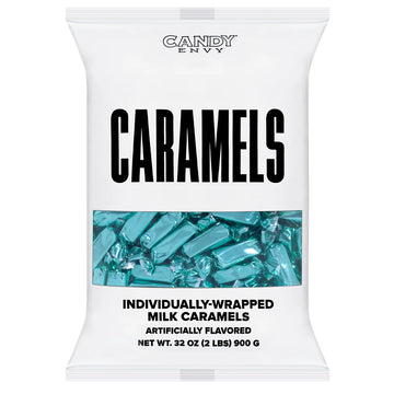 Foiled Wrapped Caramels  - Light Blue