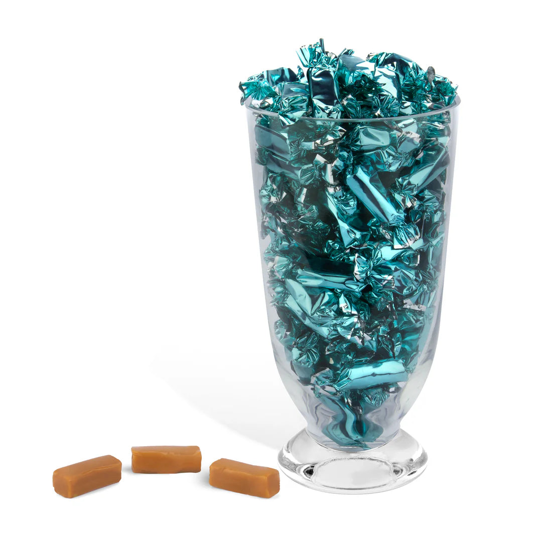 Foiled Wrapped Caramels  - Light Blue