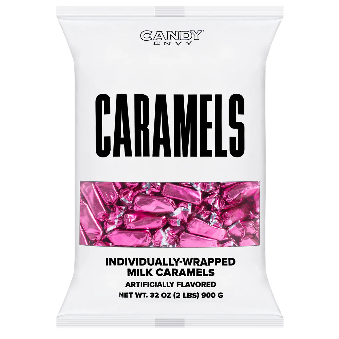 Foiled Wrapped Caramels  - Hot Pink