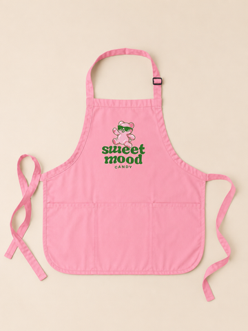 Sweet Mood Logo Apron - Pink